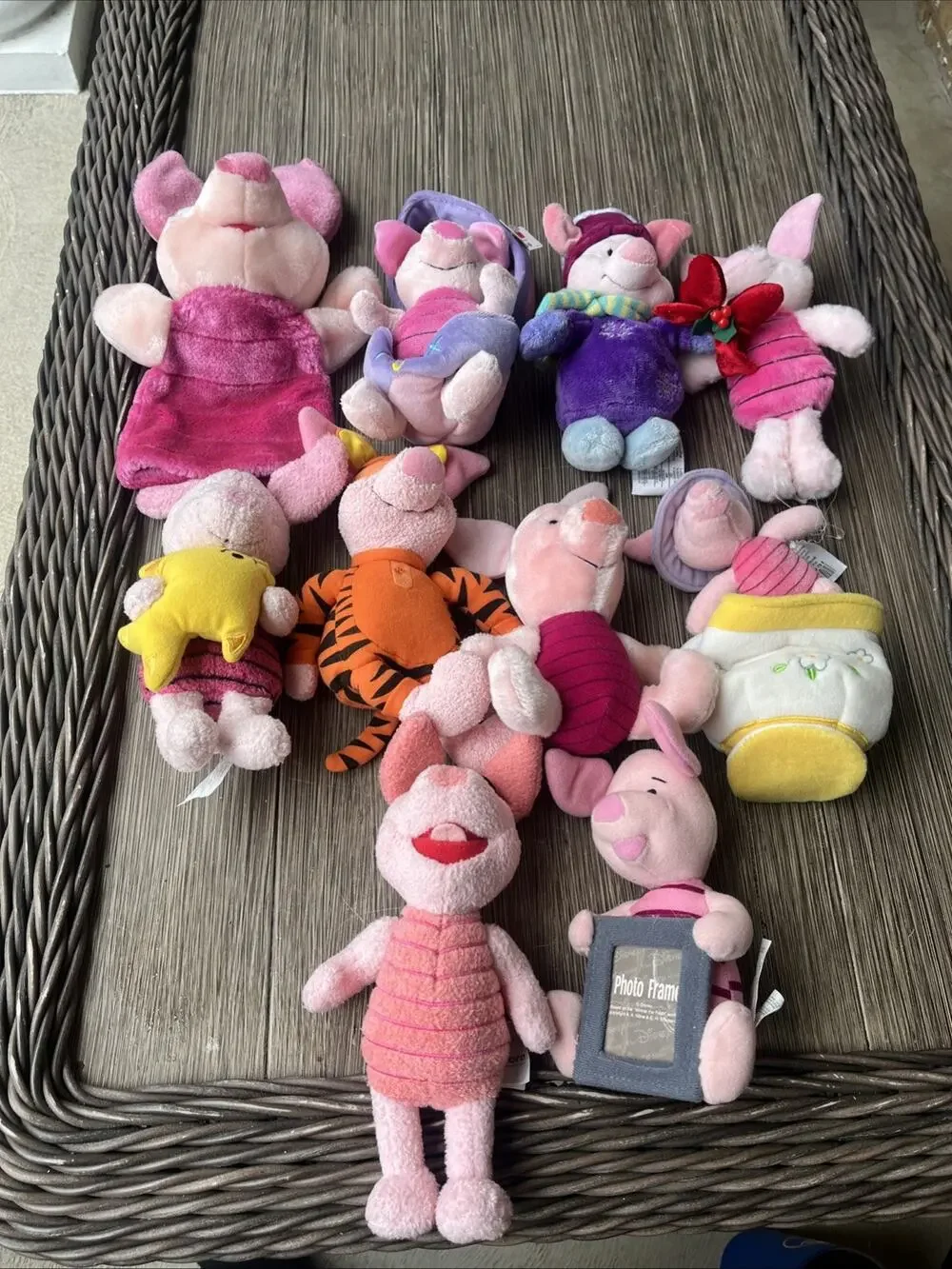 Disney Piglet Winnie the Pooh Small Plush Stuffed Animals Lot of 10